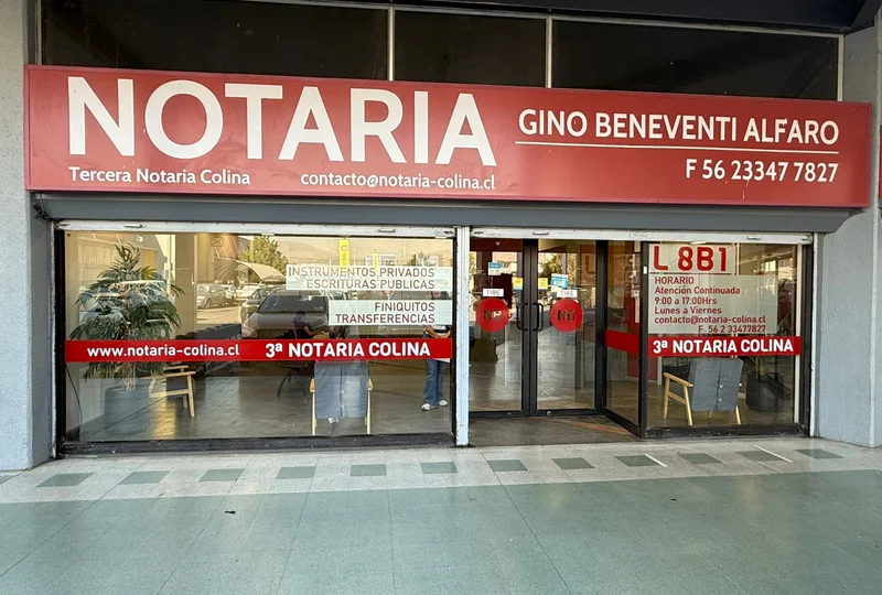 Tercera Notaría de Colina — fachada notaría